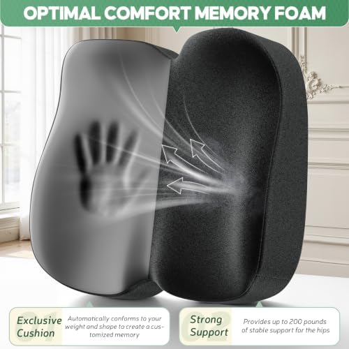 Benazcap Memory Foam Seat Cushion, Ergonomic Office Chair Pressure Relief