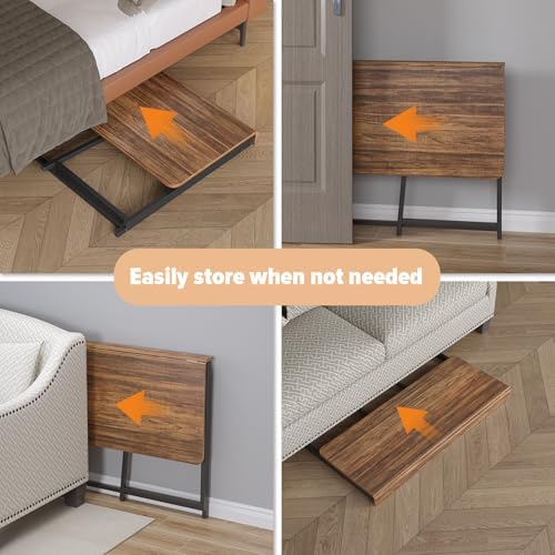 WOHOMO Folding Desk, 47.2" Foldable Computer Table for Small Spaces, Walnut