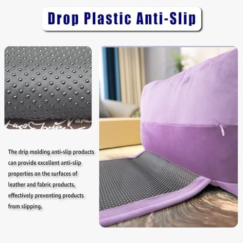 Velvet Recliner Headrest Pillow, Non-Slip Neck Support, Lavender