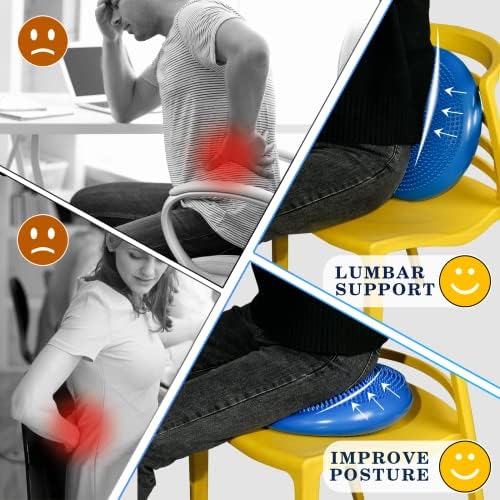 Wobble Cushion，Wiggle Seat，Balance Disc （Extra Thick 34cm/13.4in），for Balance Stability Training, Improve Sitting