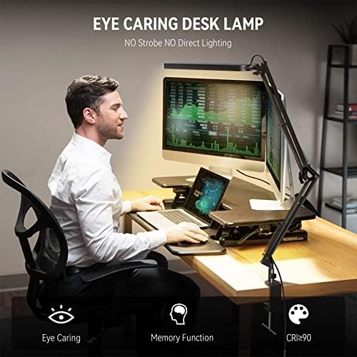 SKYLEO Desk Lamp - LED Desk Light - 5 Color Modes X 11 Brightness Levels, Timmer & Memory Function, Eye Caring, Easy Installation