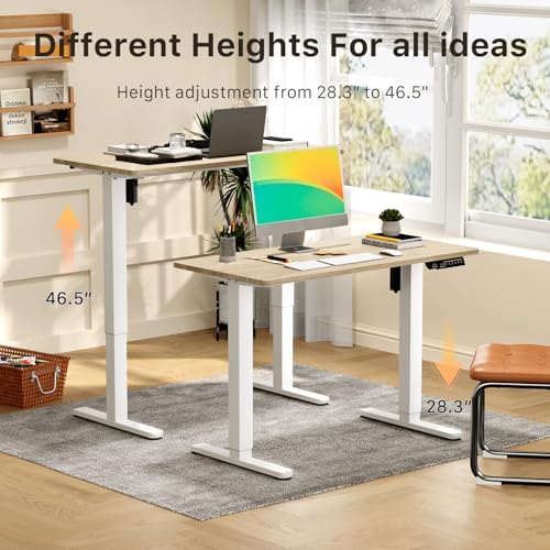 JOY worker Small Electric Sit Stand Desk, 40" Whole Piece Height Adjustable