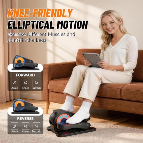 Electric Under Desk Elliptical Leg Exerciser for Seniors Home Use