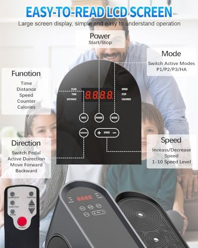 Under Desk Elliptical Machine, Electric Leg Exerciser While Sitting for Seniors with Remote Control, Whisper Quiet Motorized Seated Pedal Exerciser, Home Office Daily Use, No Assembly Required