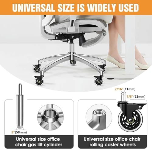 Office Chair Base with Casters (3300 lbs) - Heavy Duty Alloy, Universal Fit