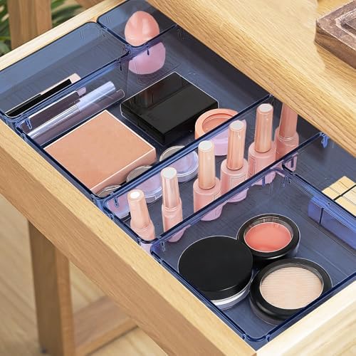 23 PCS Drawer Organizer Set, 5 Size Bathroom and kitchen organizer Trays