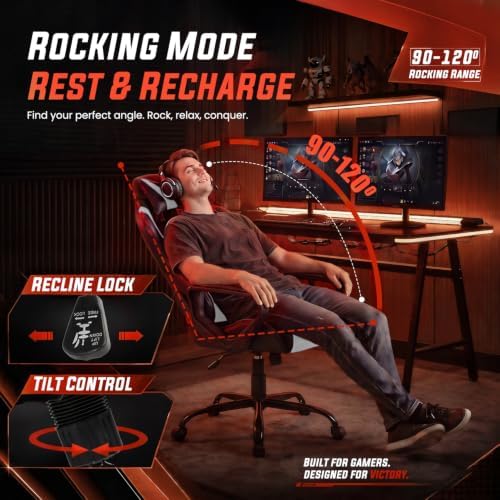 PayLessHere | Gaming Chair | White | with Adjustable Lumbar Support