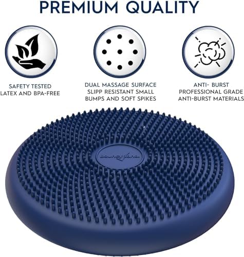 Bouncyband – Wiggle Seat – 10 Pack – Blue, 13” D – Large Sensory Cushion