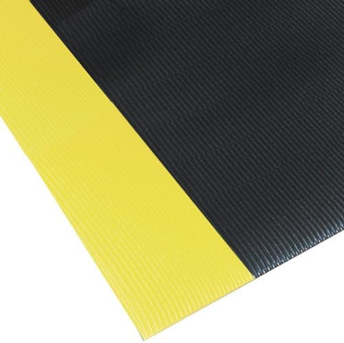 NoTrax 413 Blade Runner™ w/Dyna-Shield® Ribbed Anti-Fatigue Mat, 4' X 60' Black/Yellow