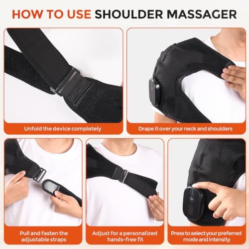 Shoulder Massager for Pain Relief & Rotator Cuff Shoulder Heating Pad