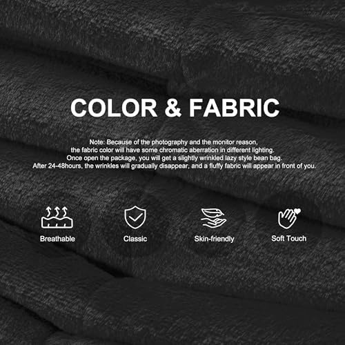 Hobestluk Big Bean Bag Chairs for Adults Fireside BeanBag Couch Togo Sofa