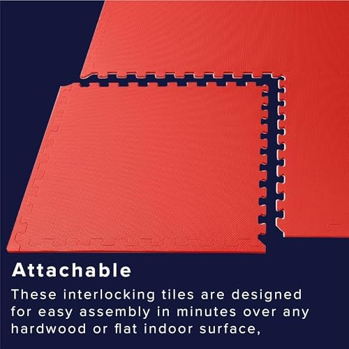 We Sell Mats 3/8" Thick Multipurpose EVA Foam Exercise Floor Mat, Interlocking Tiles, Anti-Fatigue for Home or Gym