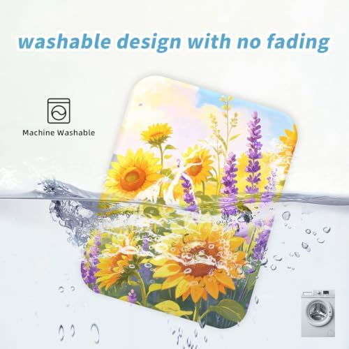 Small Mouse pad, with Edge-Sewn Design, extends Service Life by Twice, occupying the Optimal Size for the Mouse and Wrist Position. (Sunflower)