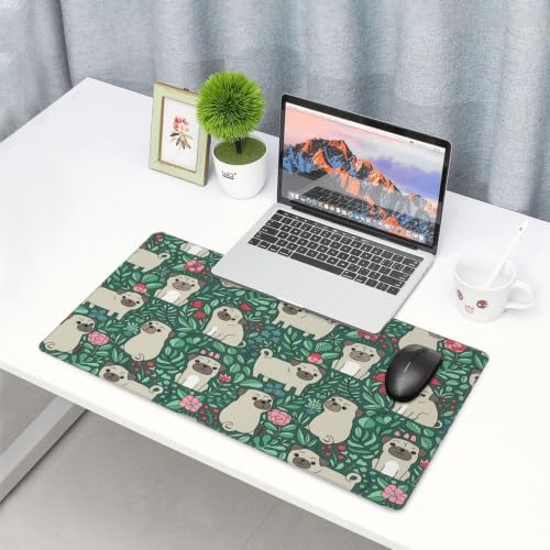 Large Rubber Mouse Pad 16 X 29.5 Inches, Desk Mat with Non-Slip Base