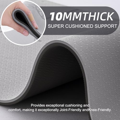UMINEUX Yoga Mat Extra Thick 1/3'' & 2/5" Non Slip Yoga Mats for Women Eco Friendly TPE Fitness Exercise Mat with Carrying Sling & Storage Bag