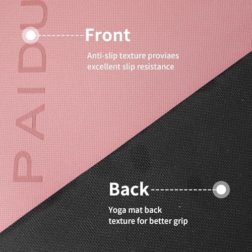 PAIDU POE Yoga Mat （10mm）Extra Thick Fitness Mat 72"x24" with Carry Strap