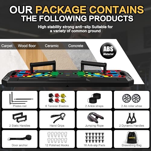 Push Up Board,Foldable Pushup Board for Man,Portable 30 in 1 Push Up Bar