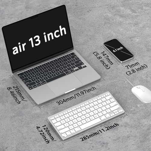 OMOTON Wireless Keyboard for Mac, Bluetooth Stable, No Numpad, Travel Size