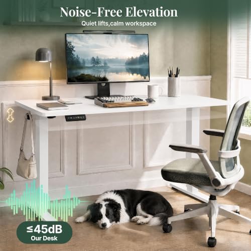 Electric Standing Desk,48in for Home,Office,Gaming,White