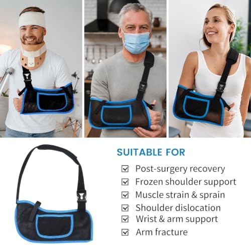 Mesh Shower Arm Sling Shoulder Immobilizer for Shoulder Surgery Recovery