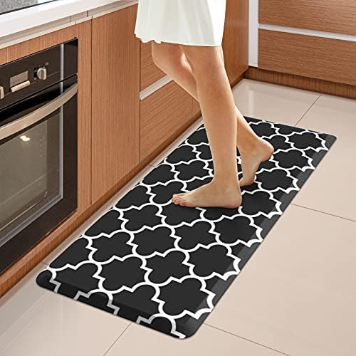 WISELIFE Kitchen Mats and Rugs Cushioned Anti-Fatigue, 17.3"x 39", Black