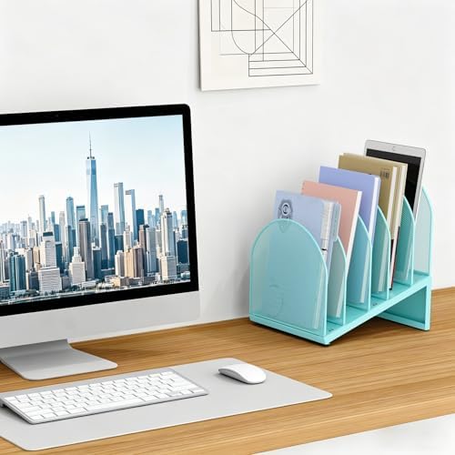 gianotter Desktop File Organizer with 5 Compartments
