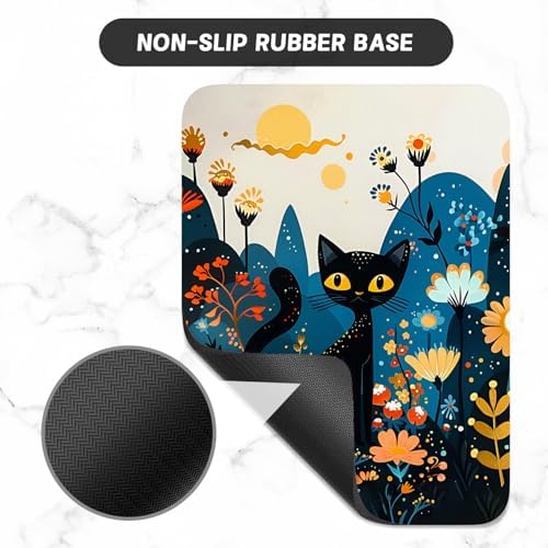 Small Mouse Pad, Mini Mouse Pad 6 x 8 Inch, Thick Rubber Waterproof Mouse Mat, Cute Mousepad for Women Men Wireless Mouse Laptops Home Office, Cute Cat