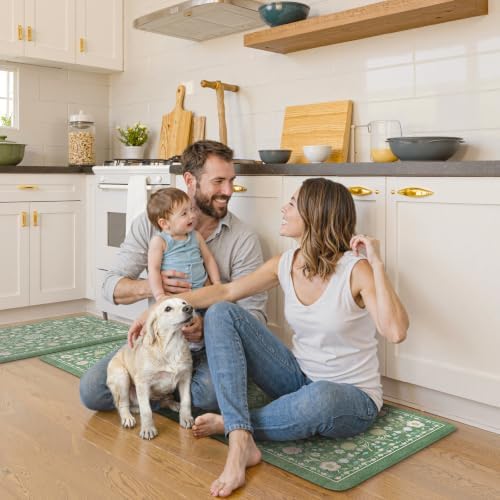 KIMODE Kitchen Mats for Floor Anti Fatigue, Cushioned Kitchen Rug Sets of 2