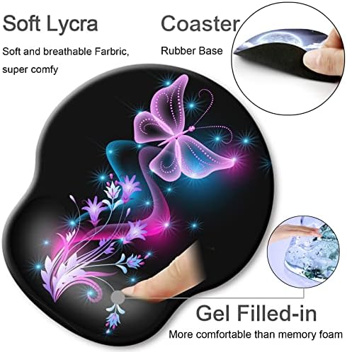 Ergonomic Mouse Pad with Wrist Rest Support,Gel Mouse Pads for Desk