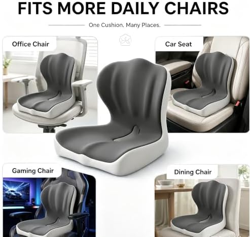 Orthopedic Seat Cushion with Back Support for Car Office Chair