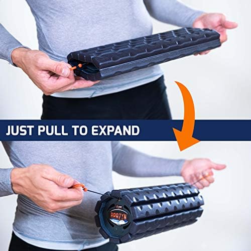 Brazyn Morph Foam Roller: Collapsible Travel Foam Roller for Back Pain Relief, Workout Muscle Recovery, Back Massager, Deep Tissue Leg Massage, Back Cracker (Sage, Traditional)