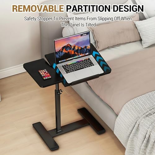Rolling Adjustable Laptop Desk, Sit Stand Desk with Wheels