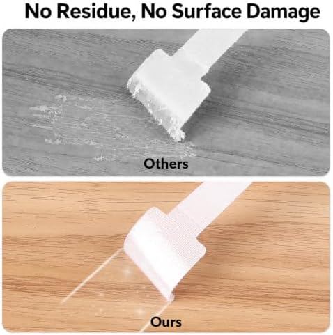100 Pcs Cable Management Under Desk, Cable Ties, Cord Organizer Straps