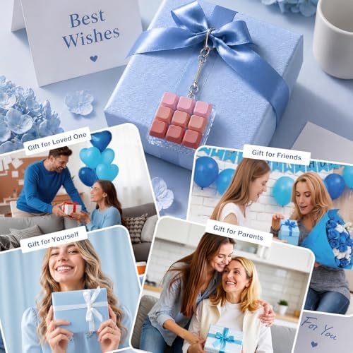 Keyboard Fidget Toy, Creamy Fidget Clicker Keyboard Fidget Keychain, Button Fidget Gifts for Adults, Boost Focus & Ease Anxiety Anywhere — Perfect Stress-Relief Gift (3×3 Grid Layout Q)