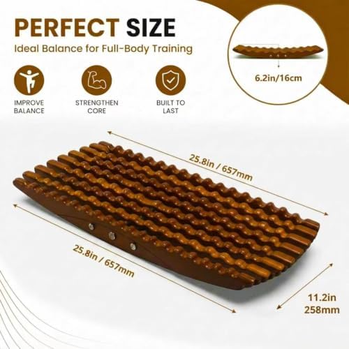 Textured Anti-Fatigue Balance Board 440Lbs with Massage Nodules Rocker Use
