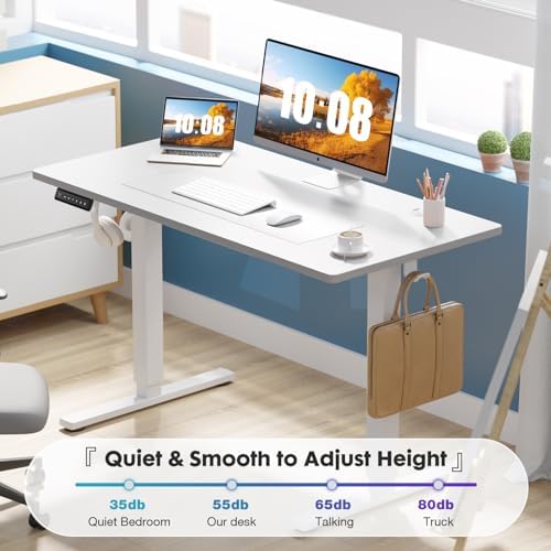 DUMOS 41.5 Inch Electric Standing Desk, Adjustable Height, Memory Desk