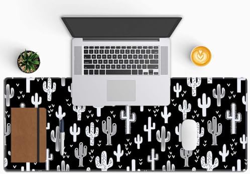 Cactus Large Gaming Mouse Pad,Mouse Pad Gaming 31.5 x 11.8 in Mouse Mat Desk Pad,Large Desk Mat,Extended Keyboard Mousepad with Non-Slip Base and Stitched Edge for Desk Home Office