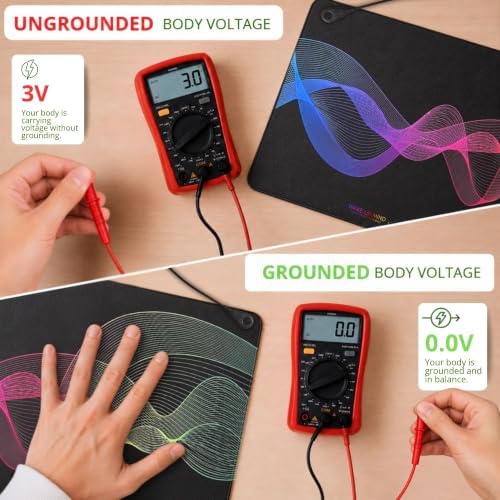 Grounding Mat for Bed & Feet, Conductive Earthing Pad for Home