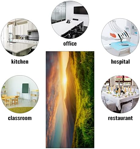 Fluorescent Light Cover Decorative Ceiling Light Filters,Mountain Landscape Pattern,for Classroom Office Hospitals Home Ceiling Decorative,2ft x 4ft,Green Blue