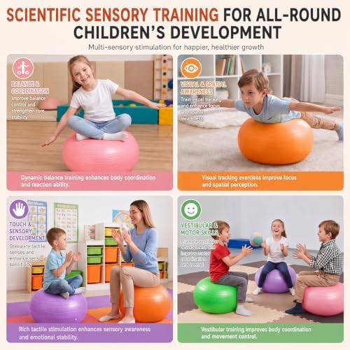 Lewtemi 4 Pcs Flexible Seating for Classroom Elementary 20'', Vivid Color