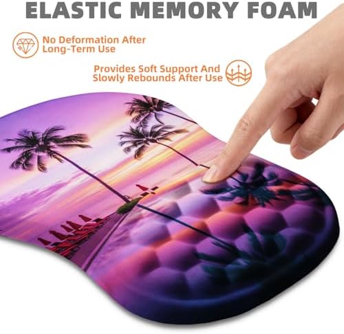 Ergonomic Mouse Pad Wrist Support for Carpal Tunnel Pain Relief