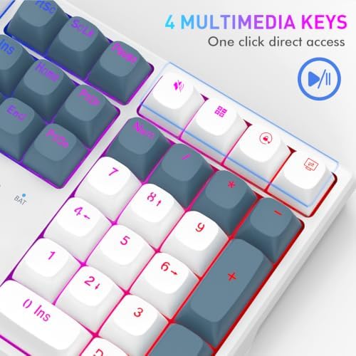 Redragon K668 PRO Wireless 108-Key Gasket RGB Gaming Keyboard, 4 Hotkeys