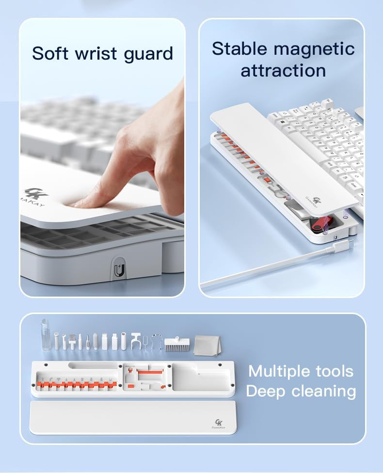 GK GAMAKAY 16.81'' Keyboard Wrist Rest Pad with Cleaning Tool Kit