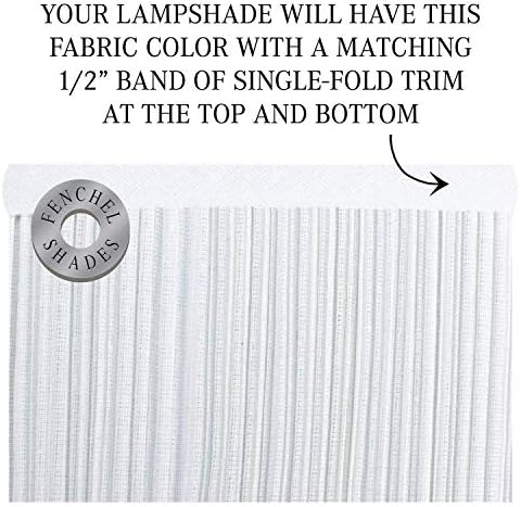 FenchelShades.com Lampshade 6" Top Diameter x 10" Bottom Diameter x 8" Slant Height 6x10x8" with Spider Attachment Diameter 0.4 Inch for Lamps with a Harp (Pleated White)