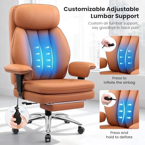 Executive Office Chair with Lumbar Support, Comfortable Computer Desk Chair