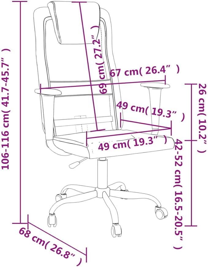 Ergonomic Office Chair with Breathable Mesh Back, Adjustable Height Desk Chair for Home Office, Swivel Computer Chair with Lumbar Support, Black