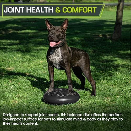 ProsourceFit Core Balance Disc, Inflatable Wobble Cushion with Hand Pump, Dual-Textured Non-Slip Surface for Core, Balance, and Stability Training, 14-inch