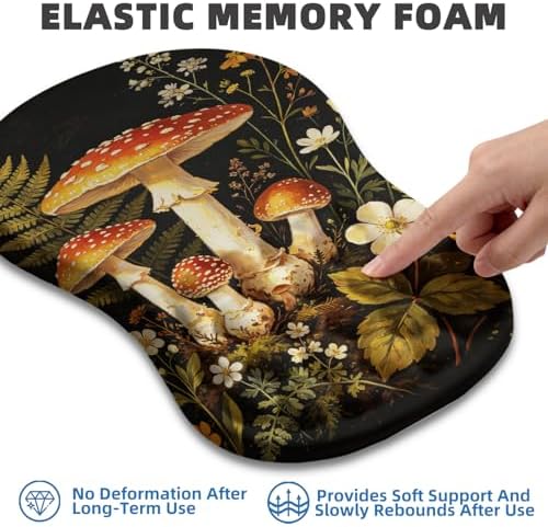Ergonomic Mouse Pad with Wrist Rest, Memory Foam Wrist Support,Massage Bump