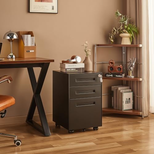 Guizeeopo Fully Assembled Home Office File Cabinet with Lock