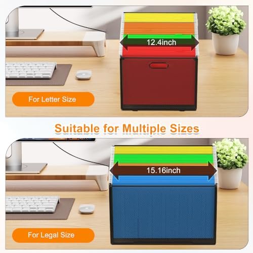 COSYAWN Hanging File Folder Organizer Box, Letter Legal Size, 1 Pack Black